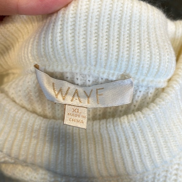 NWOT WAYF Lombard Mock Neck Sweater Dress In Ivory Size XL - Picture 4 of 10